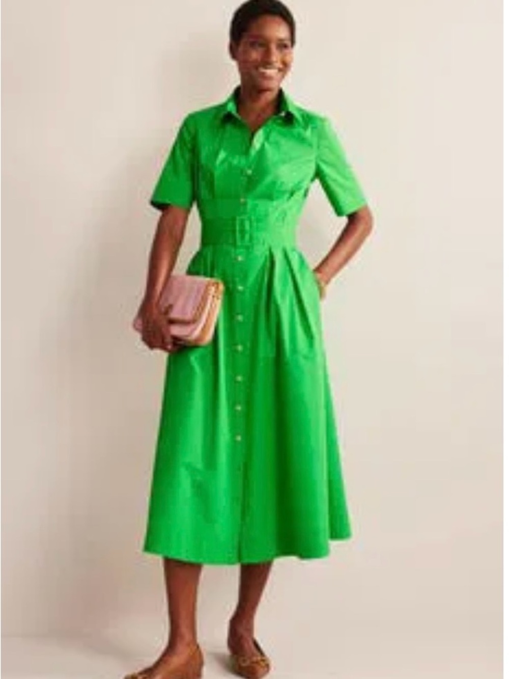 Boden pippa midi shirtdress green size 12 nwt style D0829 - Picture 3 of 11